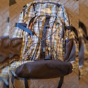 North Face Plaid Backpack